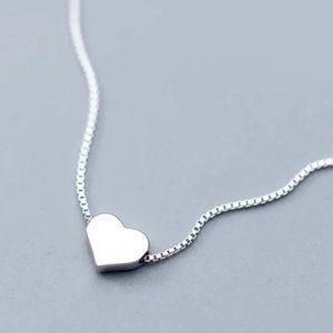 “18” NEW 925 STERLING SILVER HEART PENDANT NECKLACE